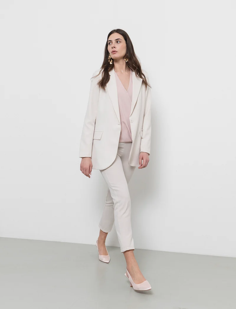 Pantalone regular fit da donna - Beige