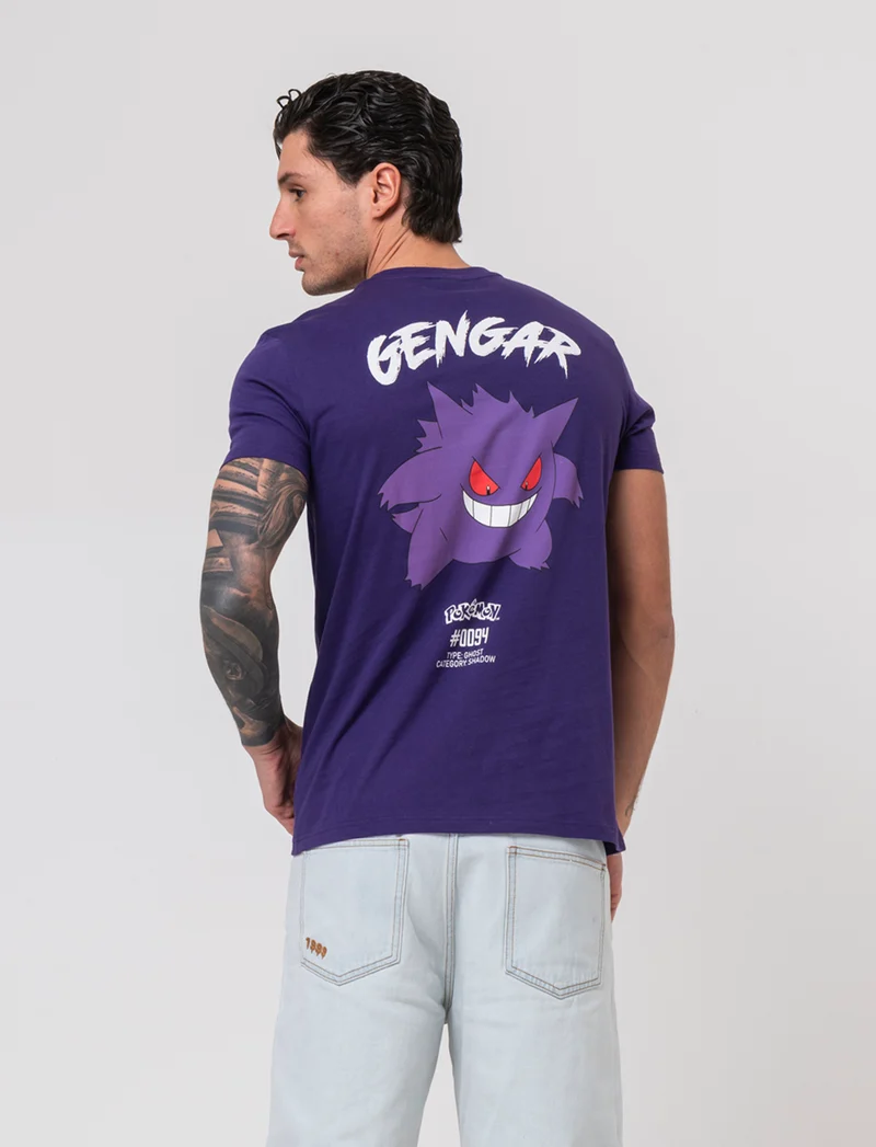 T-shirt stampa pokemon da uomo - Viola