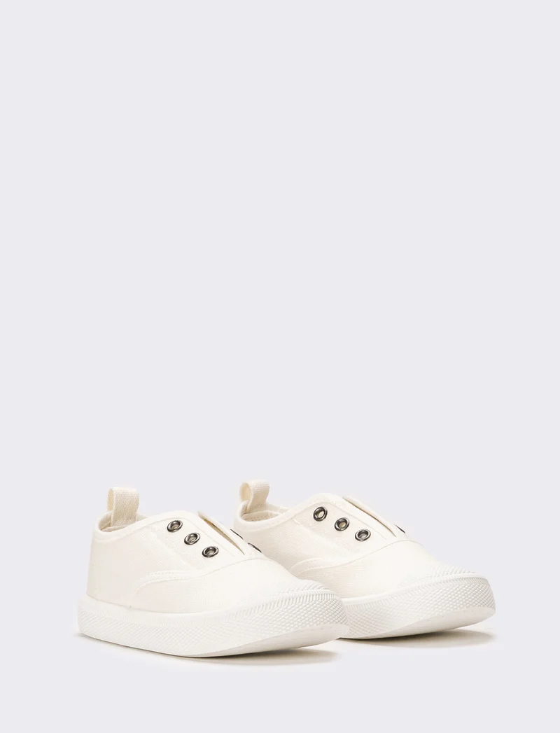 Scarpa da bambina in canvas - Bianco