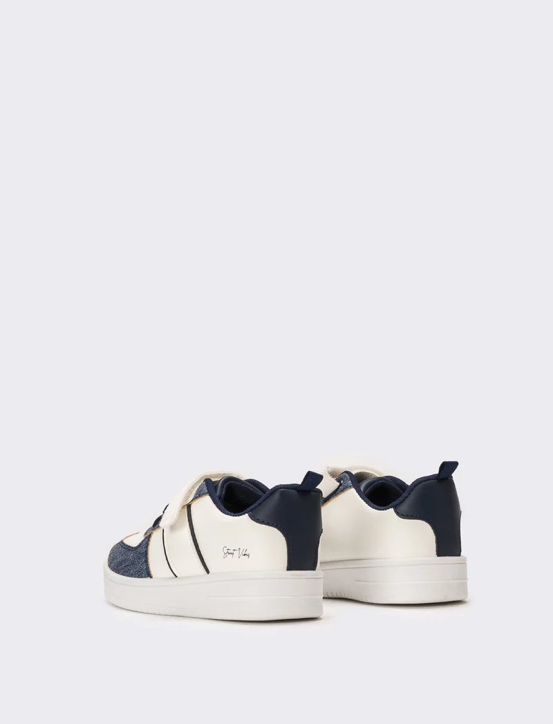 Sneakers con riporti da bambino - Bianco