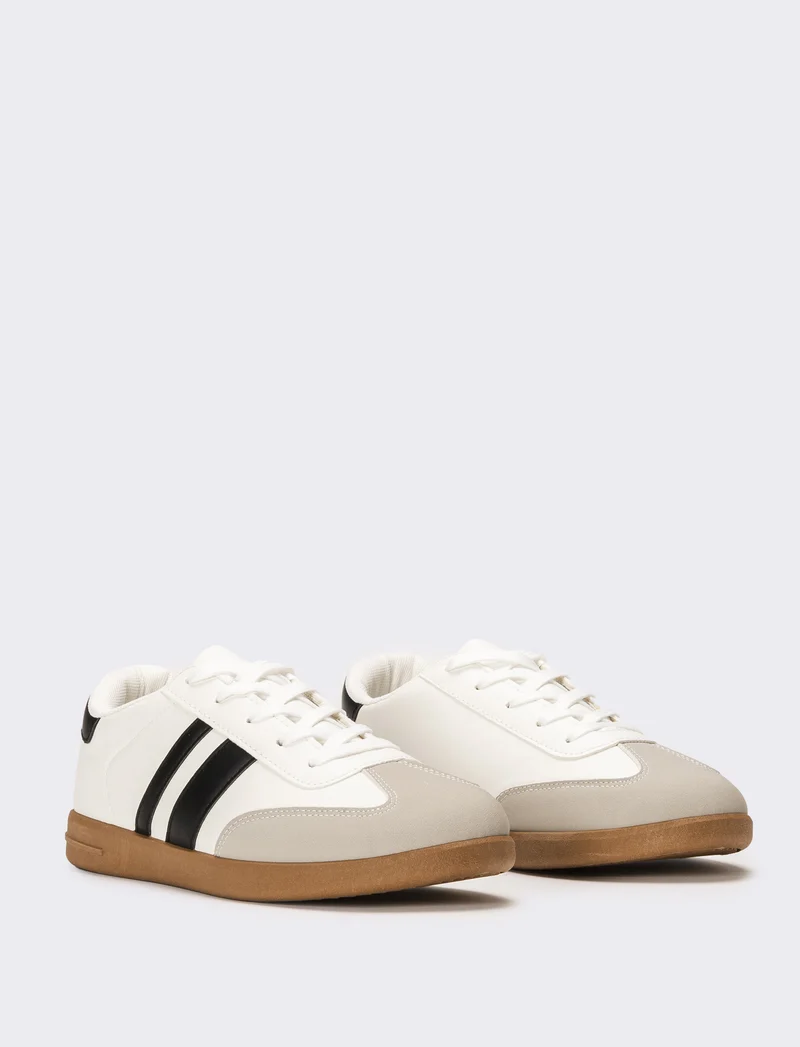Sneakers da donna con inserti - Bianco