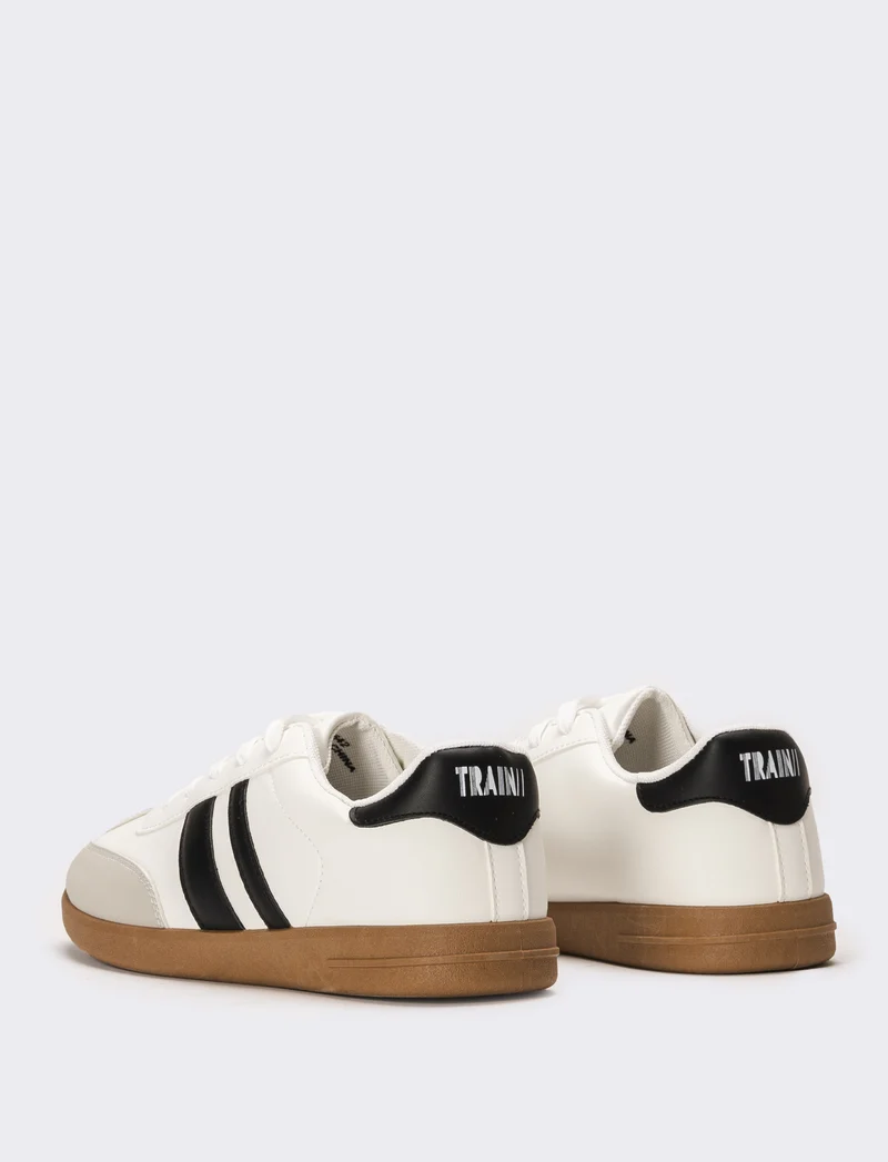 Sneakers da donna con inserti - Bianco