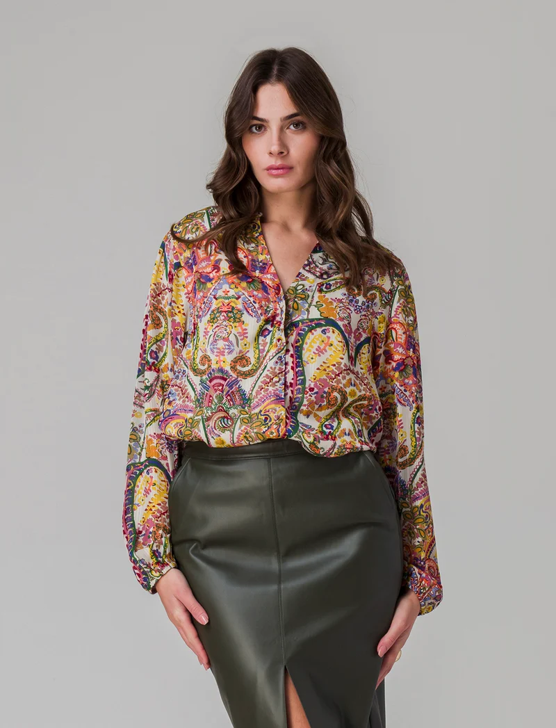 Camicia stampata da donna - var 2