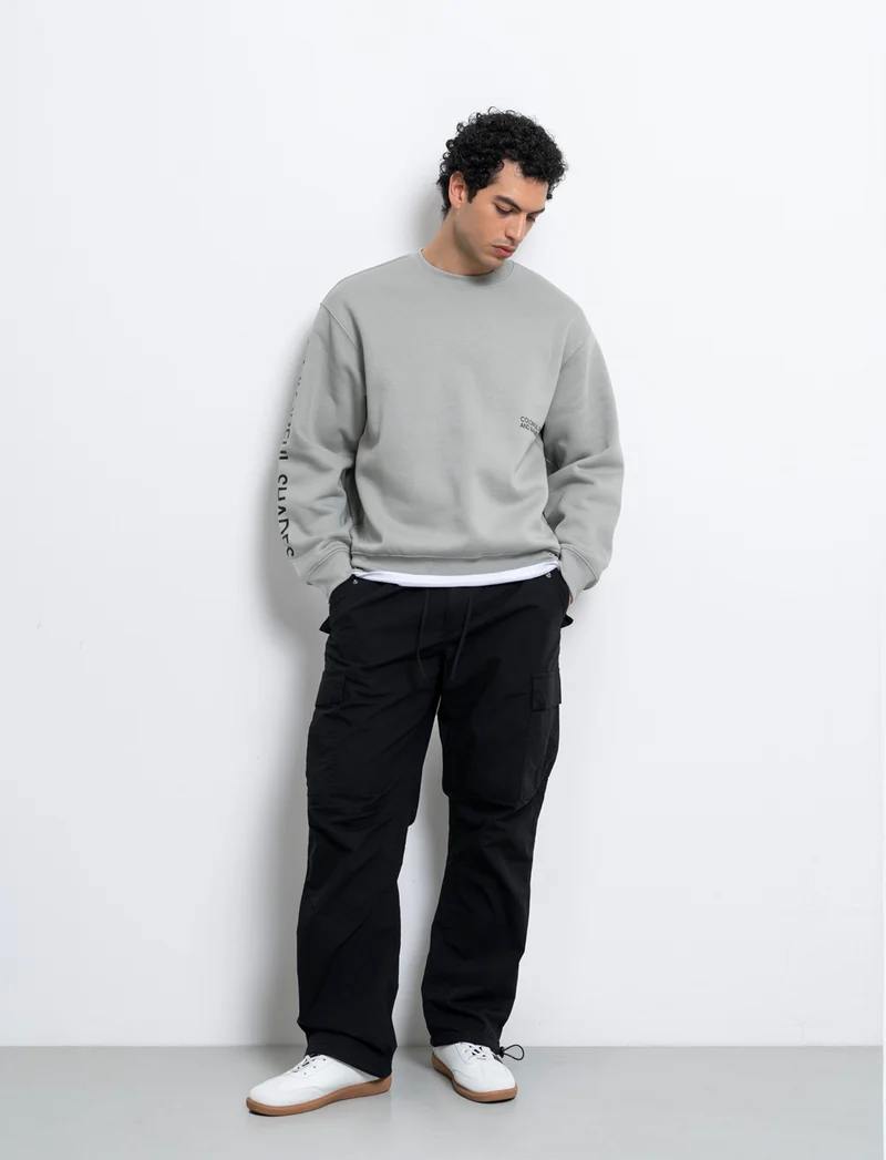 Pantaloni cargo parachute fit da uomo - Nero