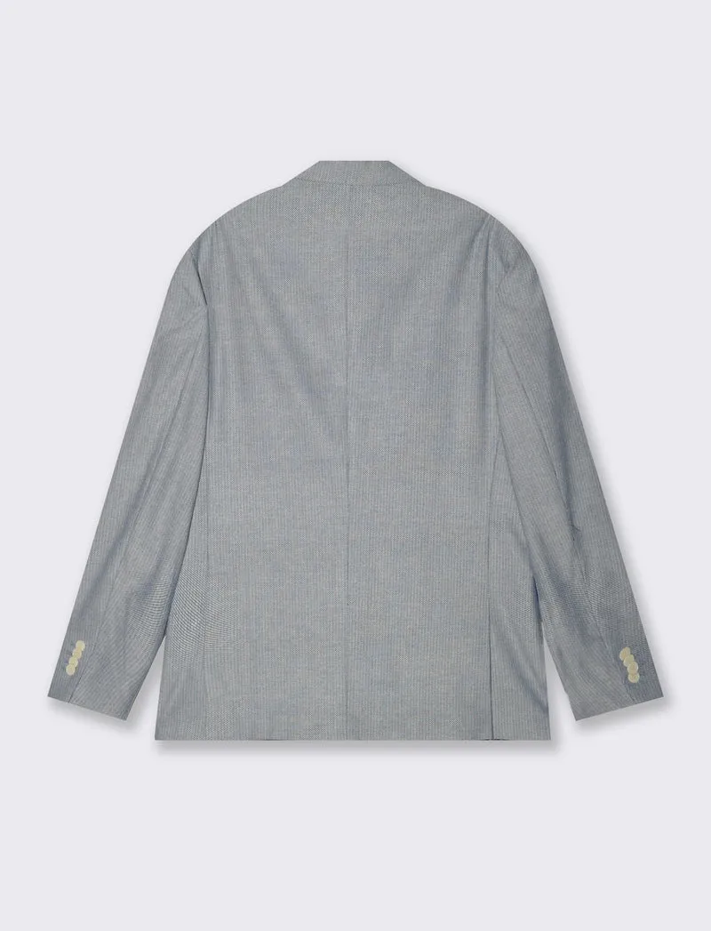 Blazer da completo tessuto strutturato da uomo - Bluette