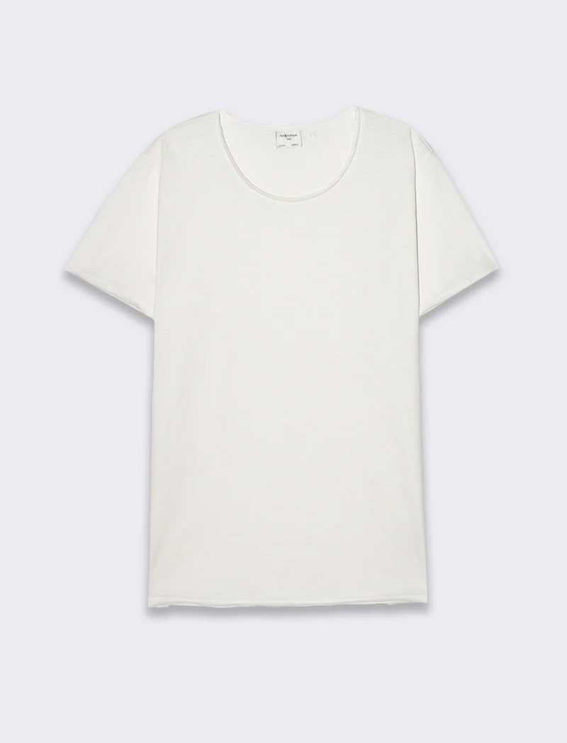 T-shirt cotone slub regular fit da uomo - Bianco