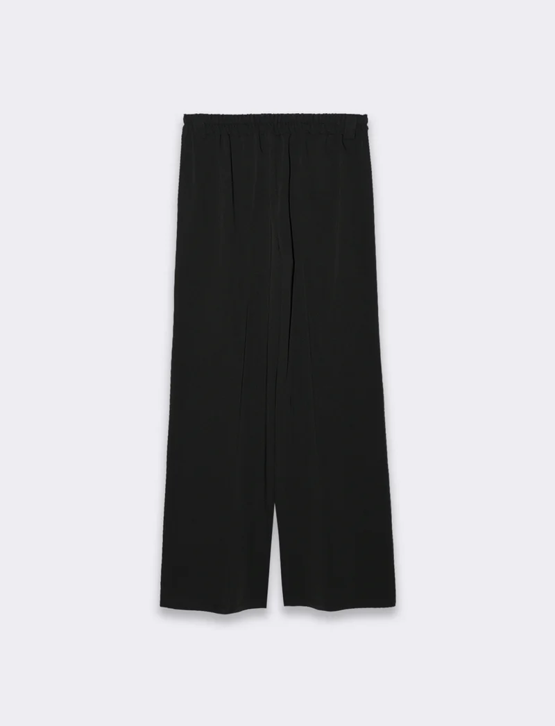 Pantalone a palazzo confort fit da donna - Nero
