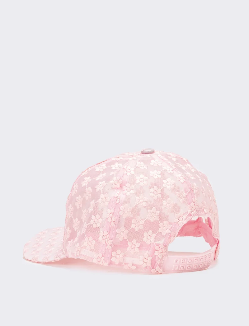 Cappello donna baseball margherite regolabile trasparente - Rosa