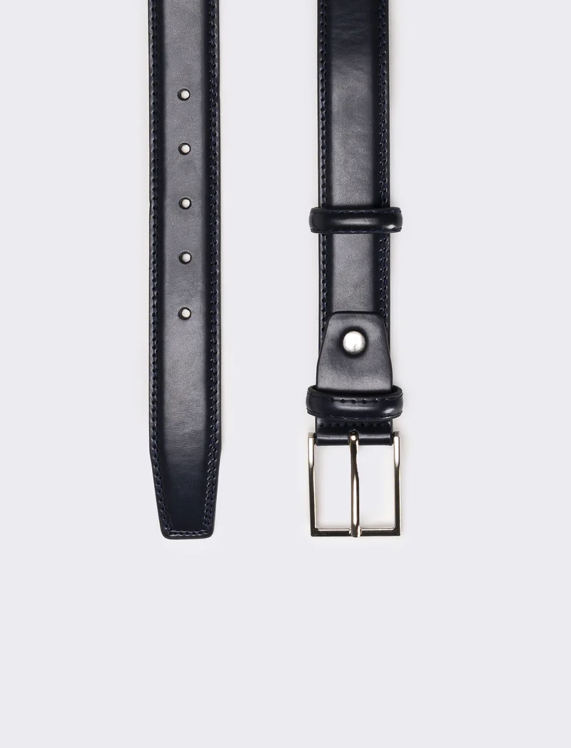 Cintura uomo con fibbia smaltata - Blu