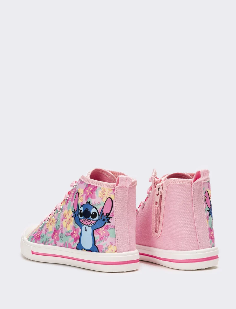 Sneakers a collo alto Stitch © da bambina - Rosa