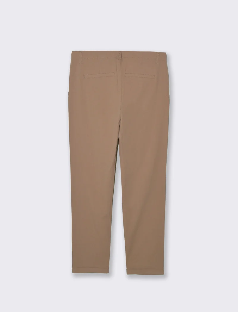 Pantaloni chino struttura ottoman da uomo - Grigio tortora