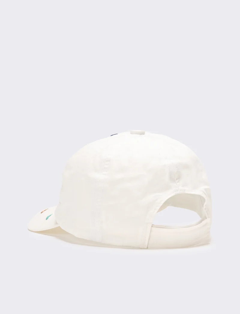 Cappello bambina baseball cuori ricamati - Bianco sporco