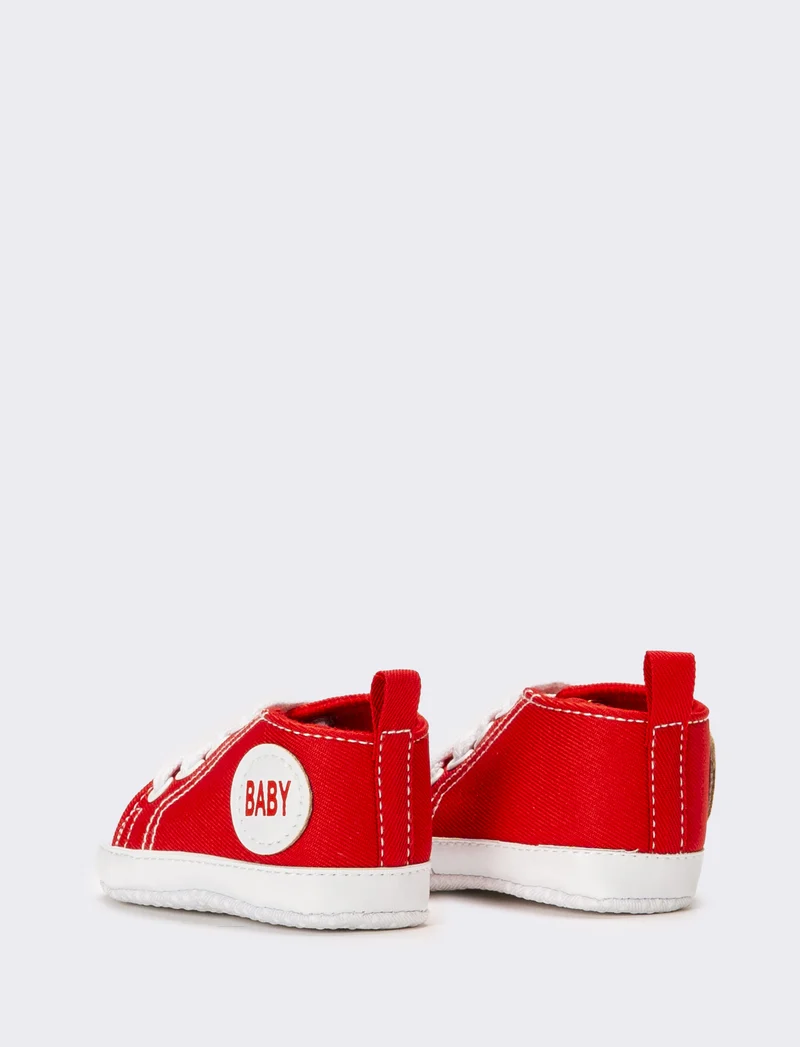 Scarpa in canvas da neonato - Rosso