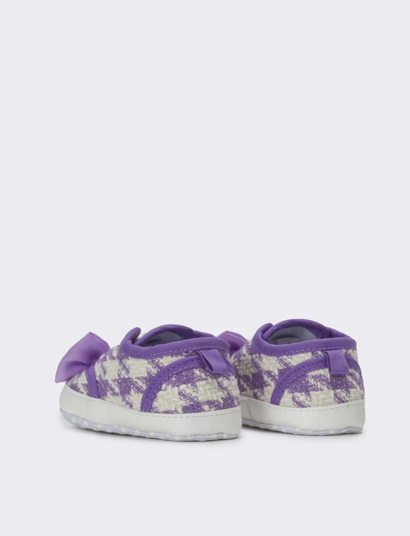 Scarpa in tweed da neonata - Lilla