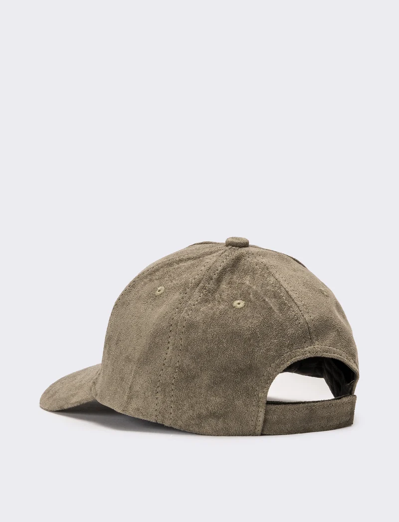 Cappello baseball uomo in suede - Verde