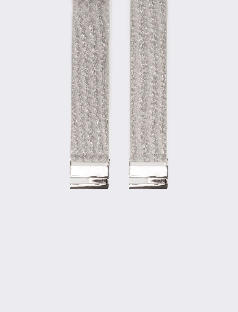 Cintura donna elastica lurex - Argento