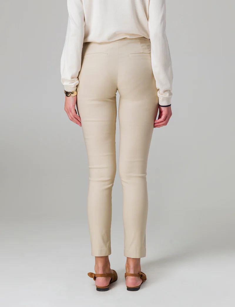 Pantalone in bengalina da donna - Beige corda