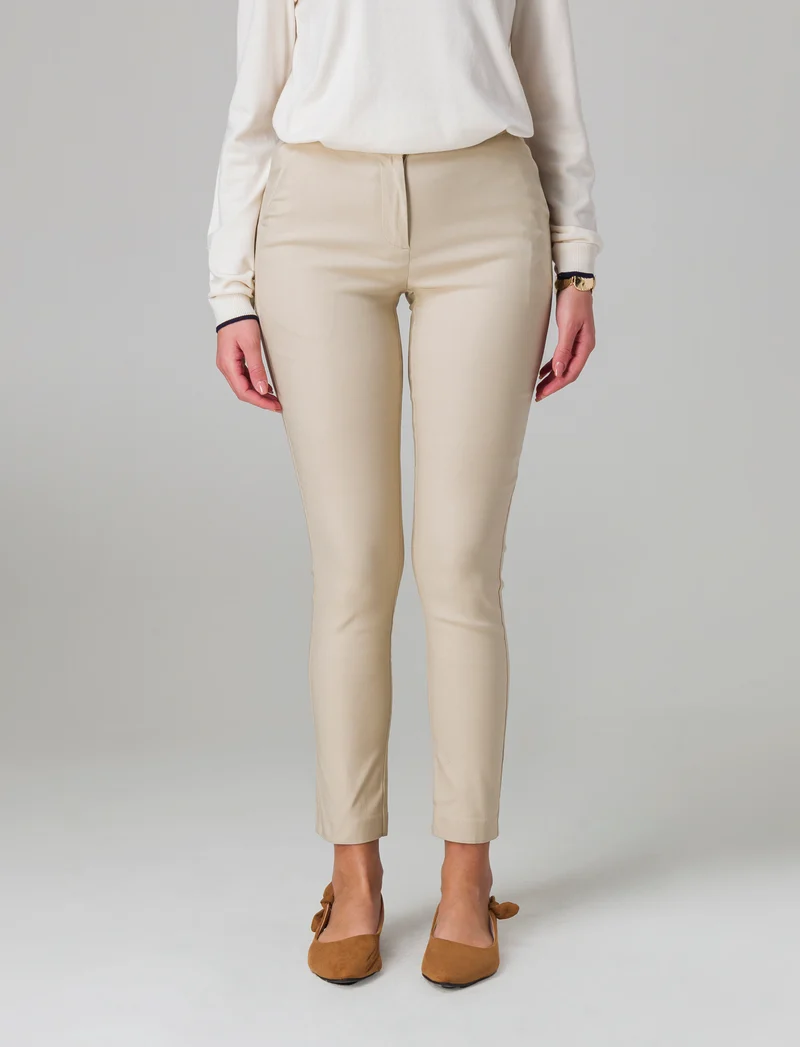 Pantalone in bengalina da donna - Beige corda