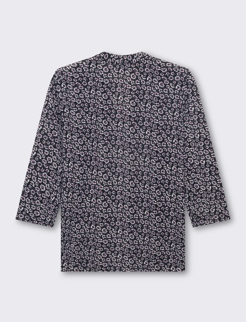 T-shirt con collo alla coreana da donna - var 1