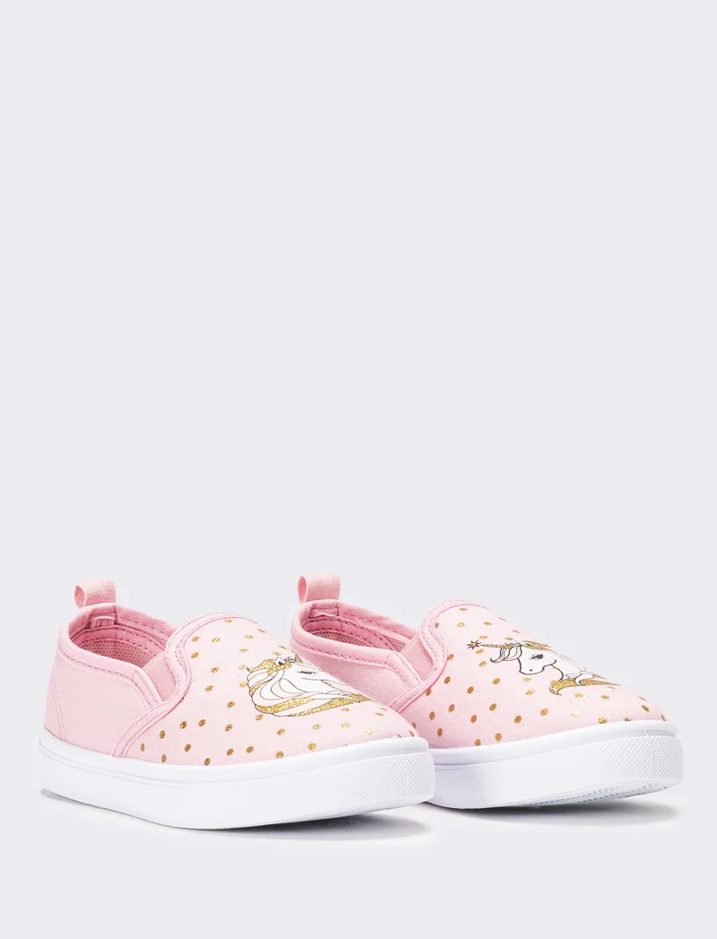 Slip-on in canvas da bambina - Rosa