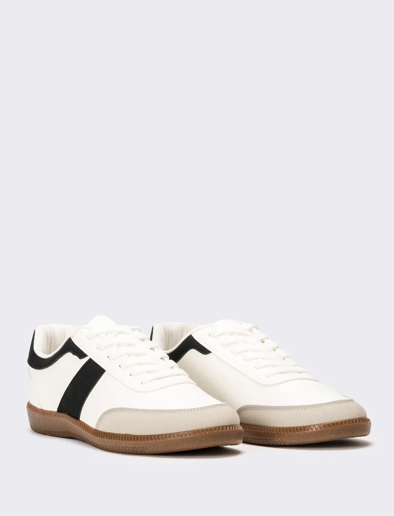 Sneakers multielementi da uomo - Bianco