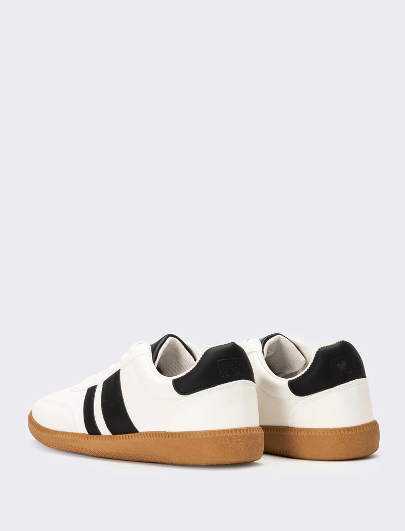 Sneakers con riporti da uomo - Bianco