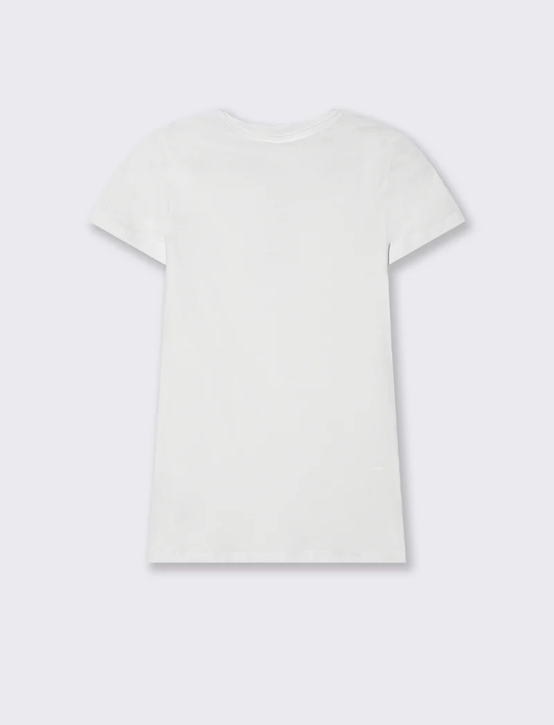 T-shirt basica da donna - Bianco