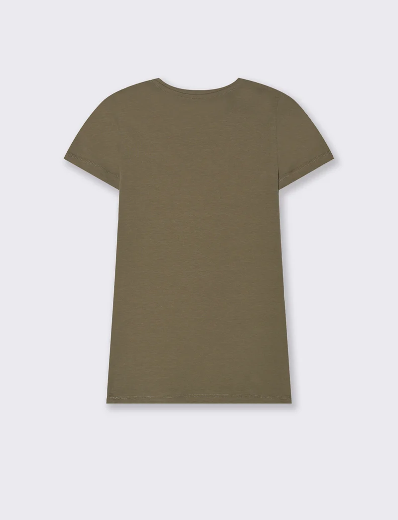 T-shirt basica da donna - Verde salvia