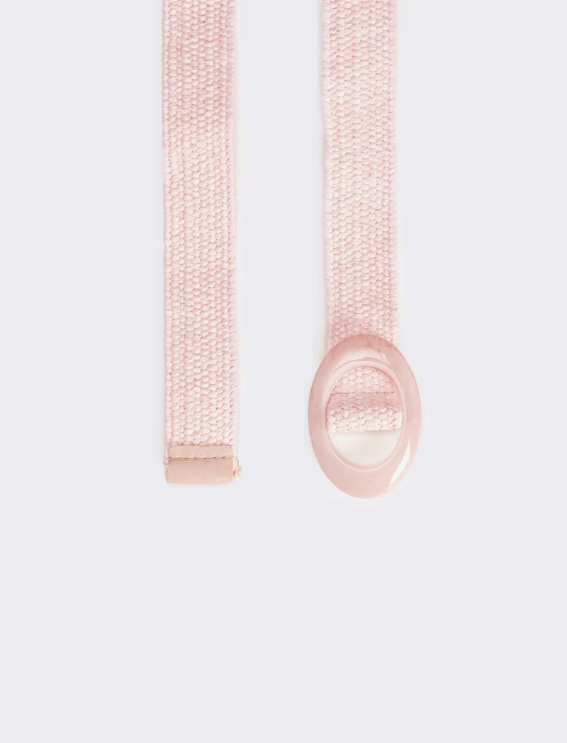 Cintura bambina ovale fibbia - Rosa
