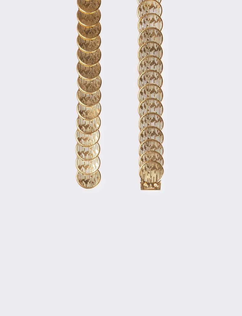 Cintura donna scaglie elastica - Oro