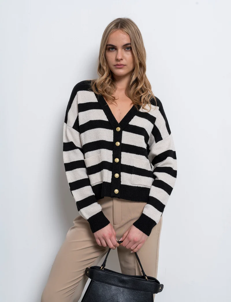 Cardigan con scollo a v da donna - var 1