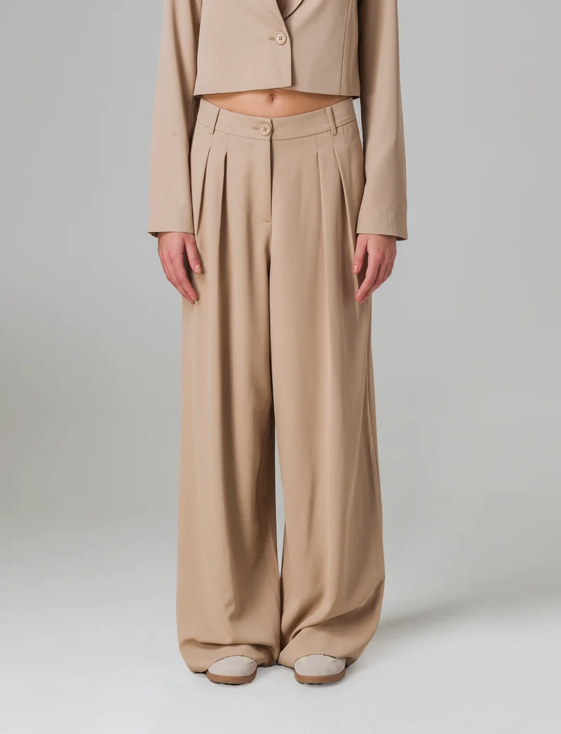 Pantalone gamba dritta da donna - Beige