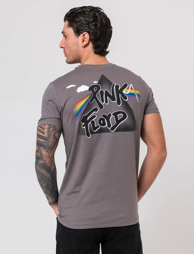 T-shirt stampa pink floyd da uomo - Grigio