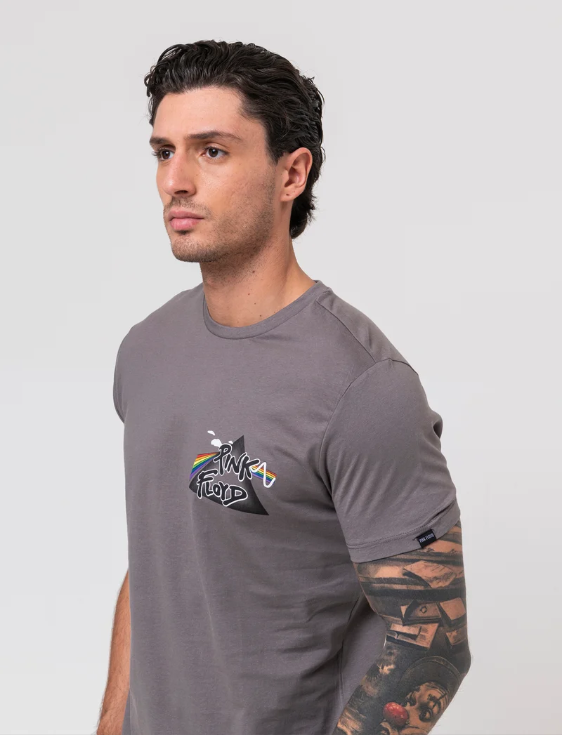 T-shirt stampa pink floyd da uomo - Grigio