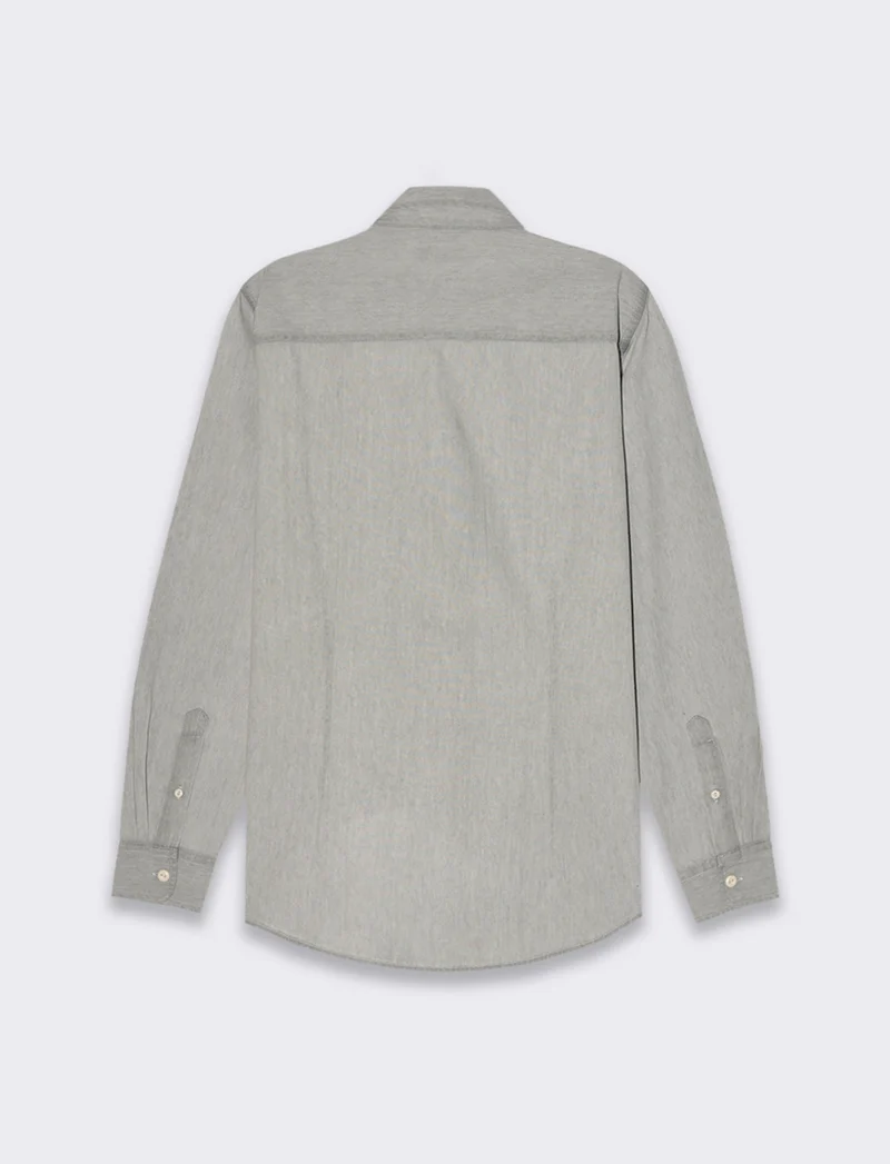 Camicia in denim da uomo - Grigio