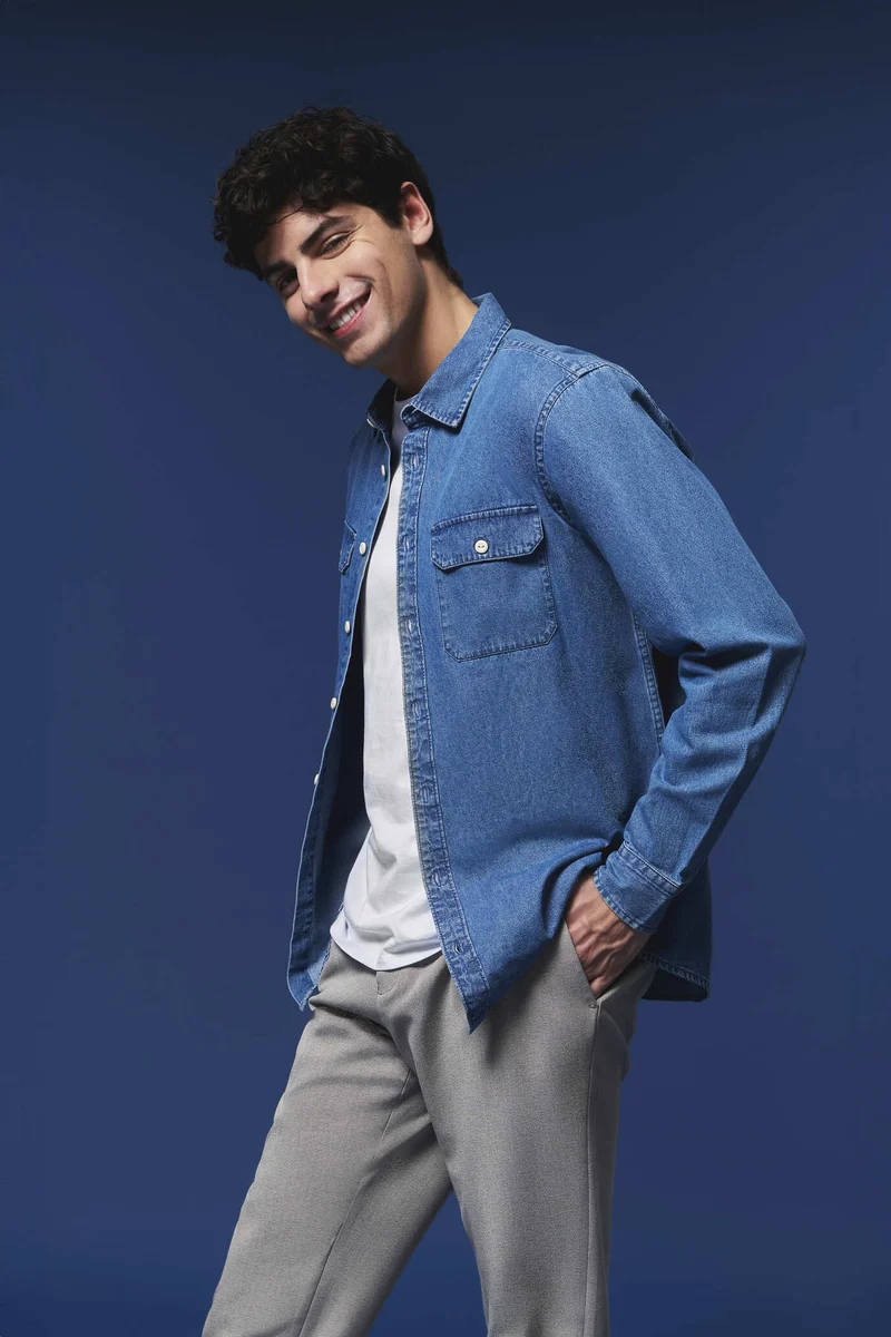 Camicia in denim da uomo - Denim