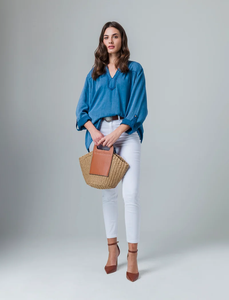 Casacca manica lunga da donna - Denim