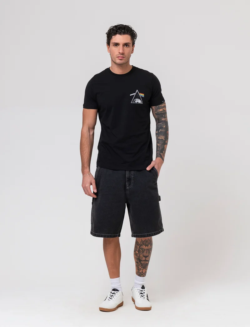 T-shirt stampa pink floyd da uomo - Nero