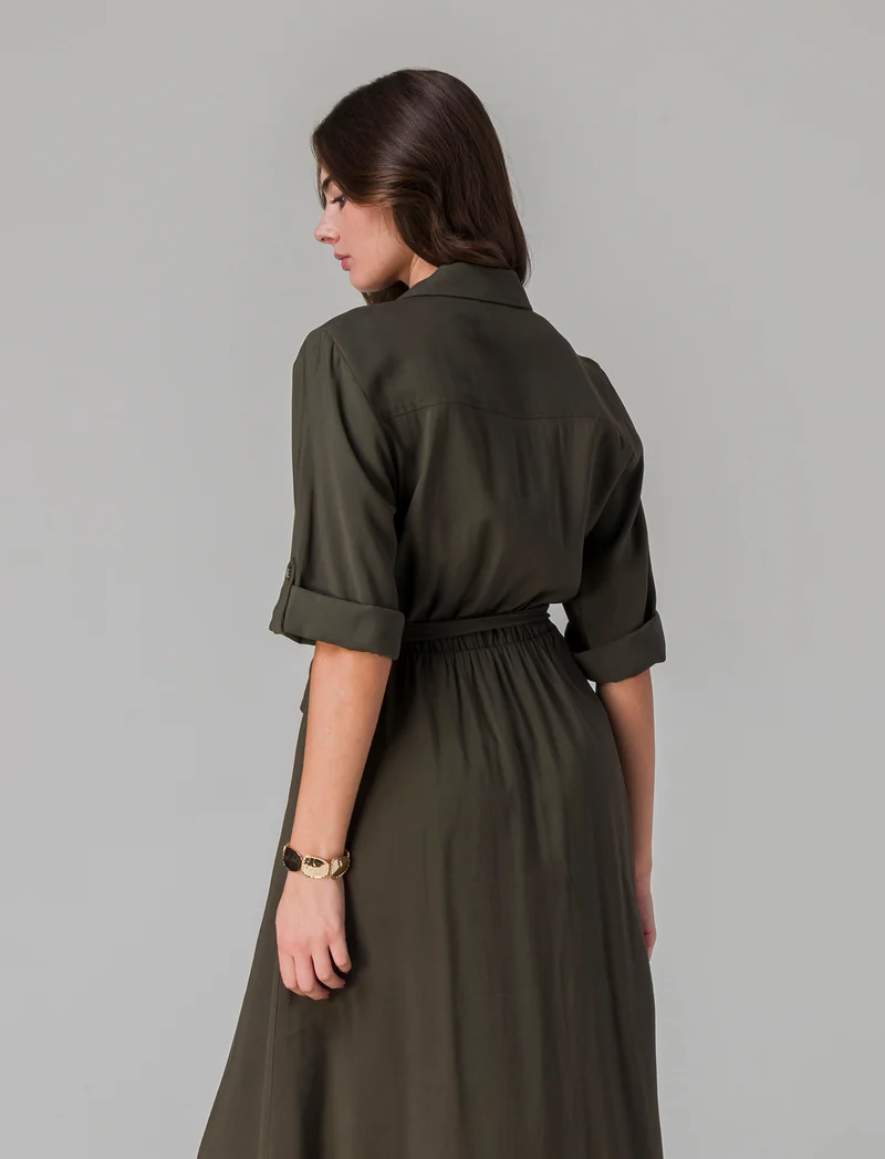 Vestito chemisier con cintura da donna - Ve.milit.