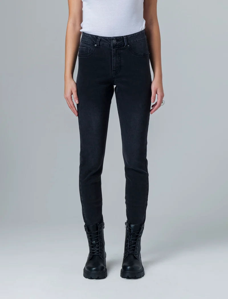 Jeans basico 5 tasche da donna - Nero