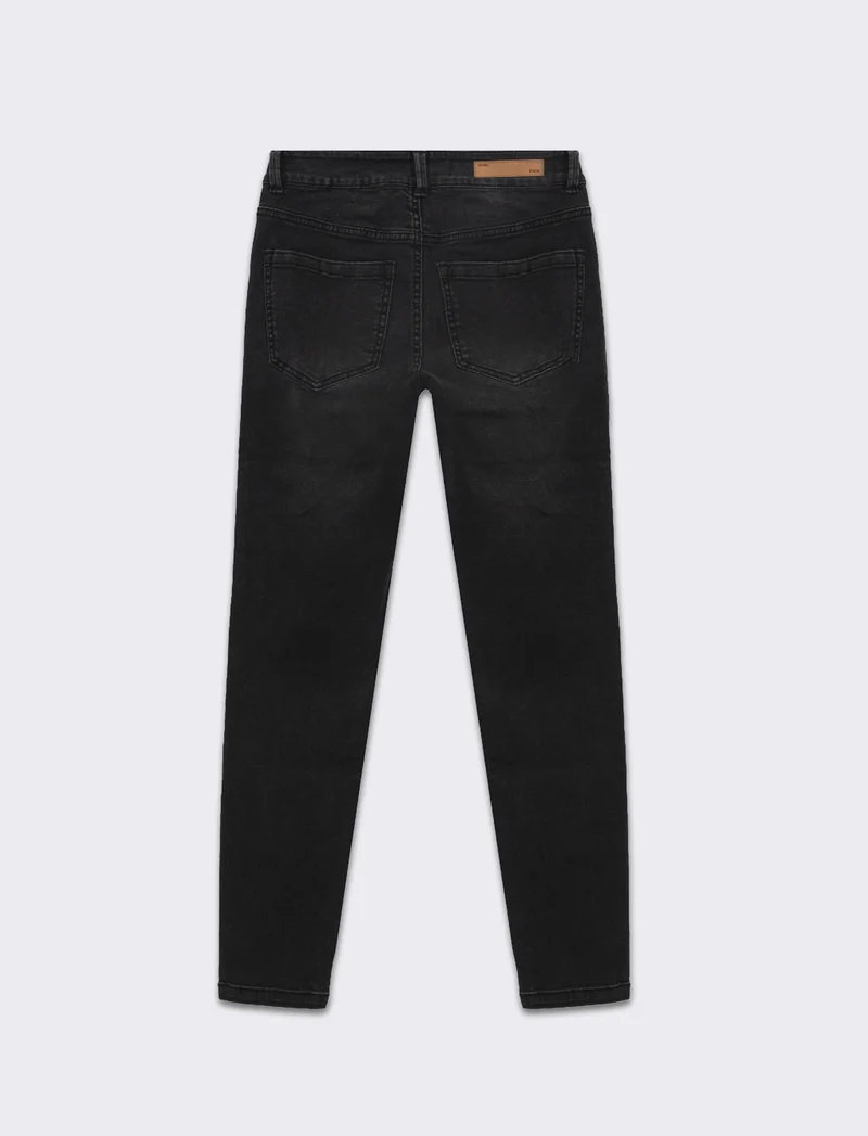 Jeans basico 5 tasche da donna - Nero