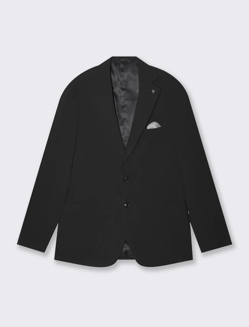 Blazer struttura micro waffel da completo da uomo - Blu