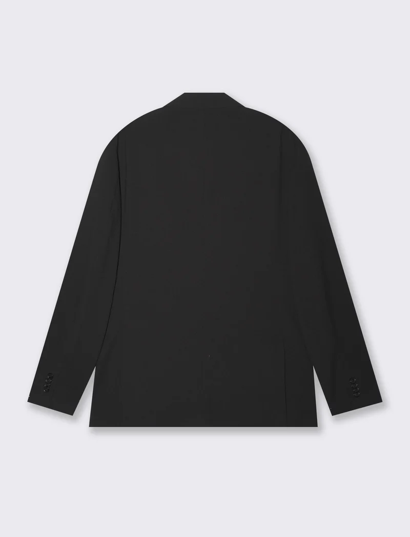 Blazer struttura micro waffel da completo da uomo - Blu