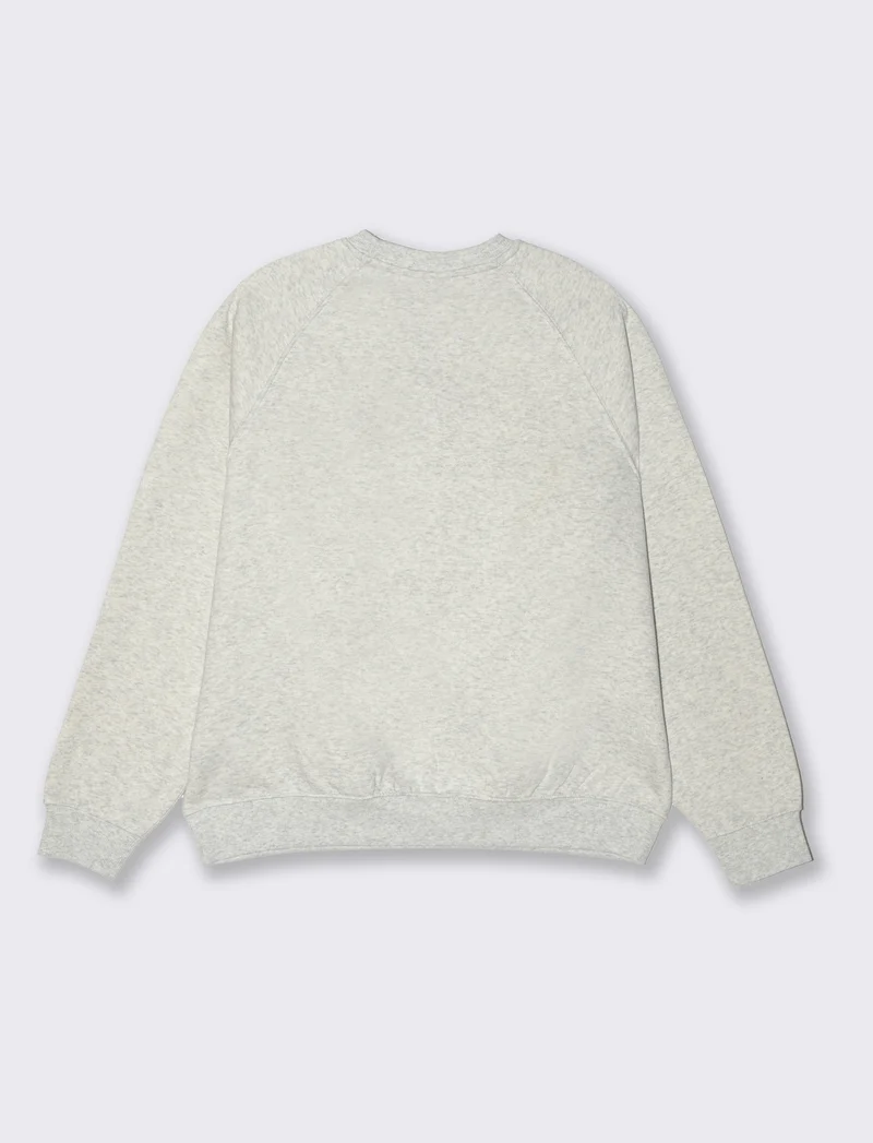 Felpa girocollo manica lunga da donna - Grigio chiaro