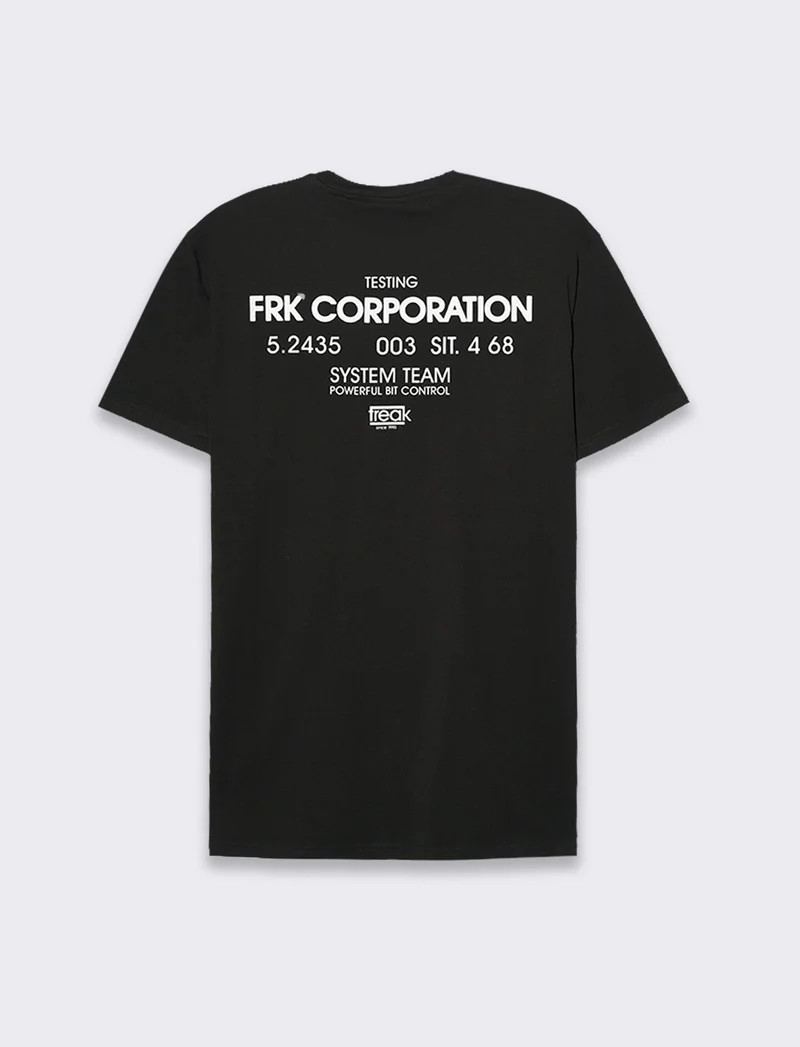 T-shirt in cotone con stampe regular fit da uomo - Nero