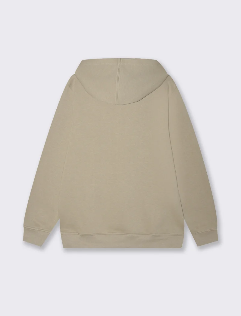 Felpa basic con cappuccio da uomo - Verde salvia