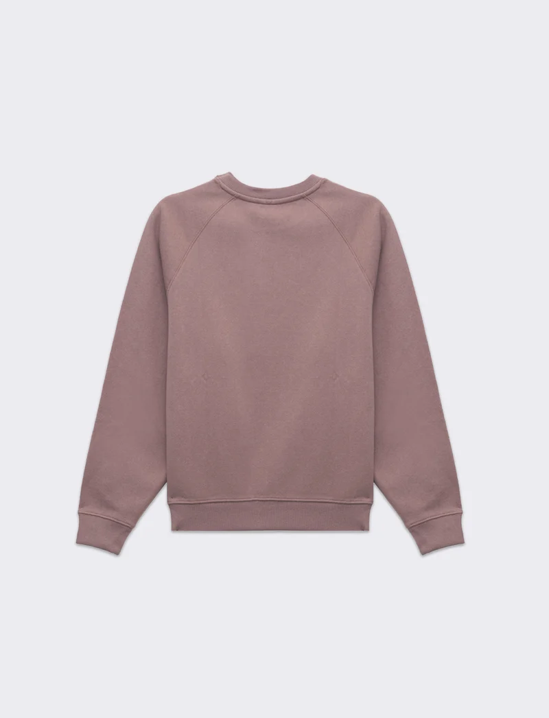 Felpa girocollo manica lunga da donna - Rosa antico