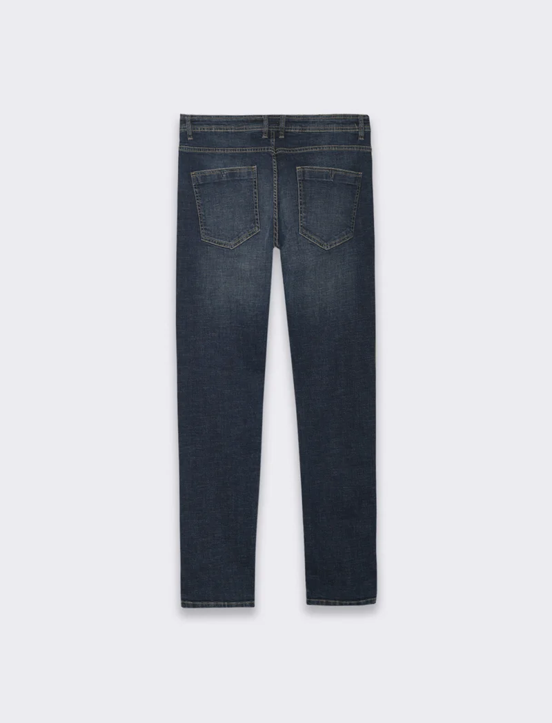 Jeans regular fit blu scuro da uomo - Denim