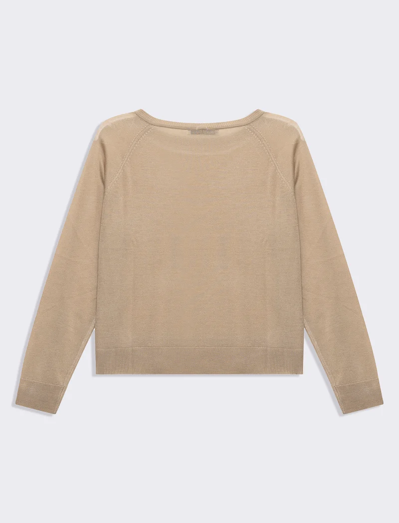 Maglia manica lunga da donna - Sabbia