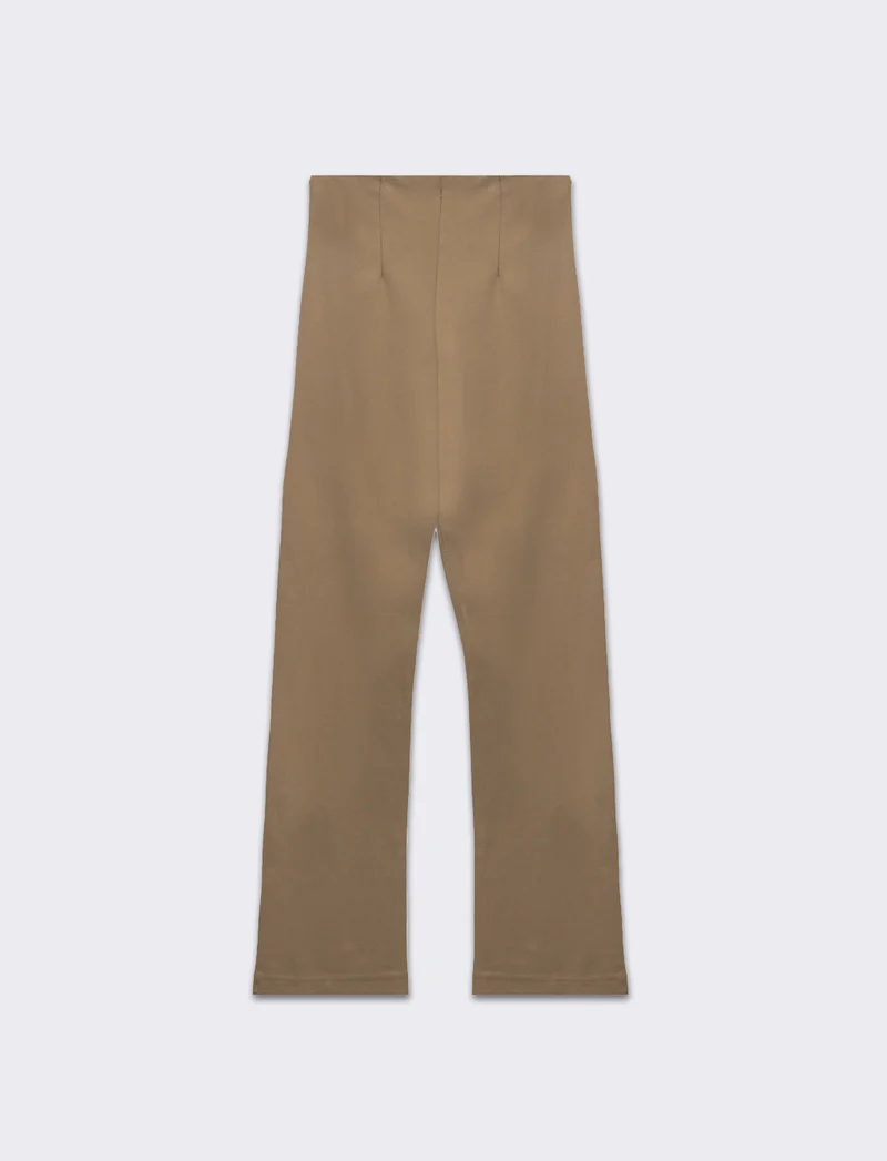 Pantalone basico da donna - Beige fieno